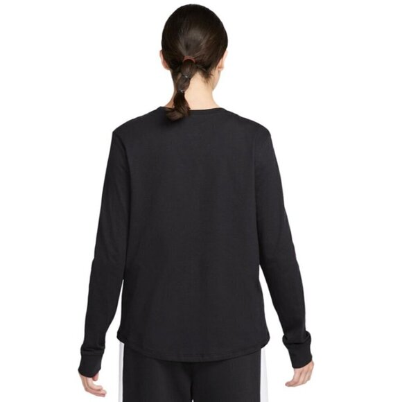 Nike Women's XS Black Sportswear Premium Essentials Long-Sleeve T-Shirt NWOT - Picture 4 of 6